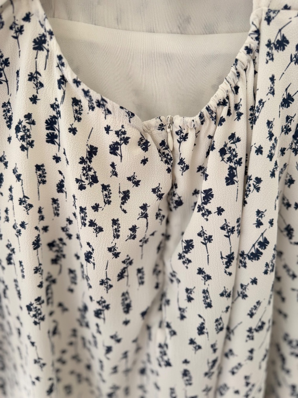 Mono B Floral Square Neck Ruffle Sleeveless Mini Dress Bow White Boho Romantic M - Picture 5 of 6